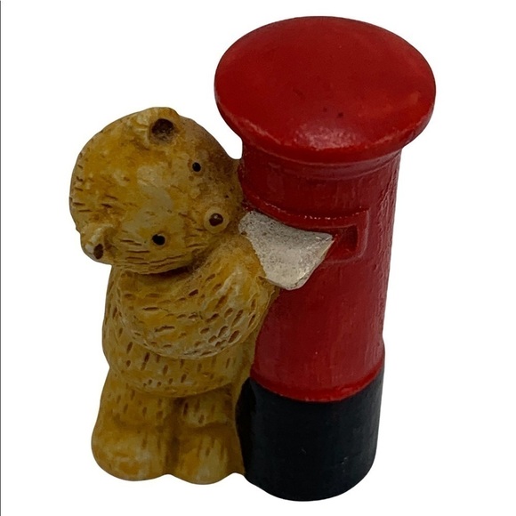 British Miniature Ceramic Bears Flag Set of 4 - Picture 4 of 7